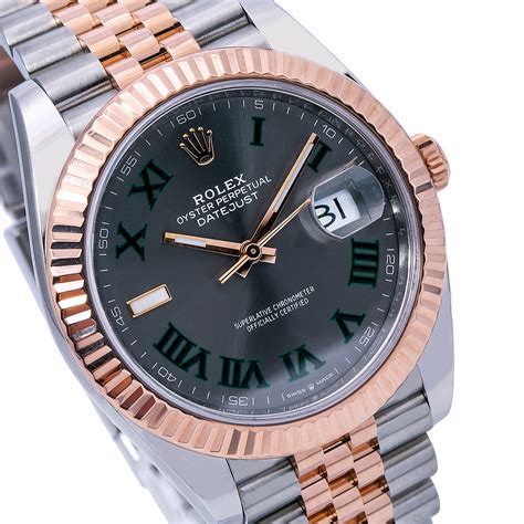 rolex wimbledon 41mm rose gold